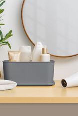 IRIS Plastic opbergdozen met inloop, 6L, Set van 3, grijs, SNL-S