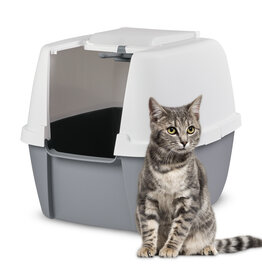 IRIS Cat Toilet House with Scoop XXL, Grey, CLH-17J