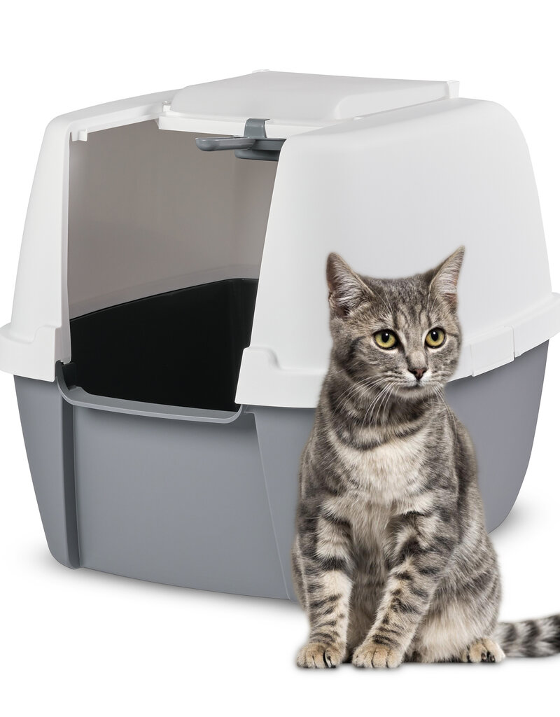 IRIS Kattentoilethuis met Schep XXL, Grey, CLH-17J