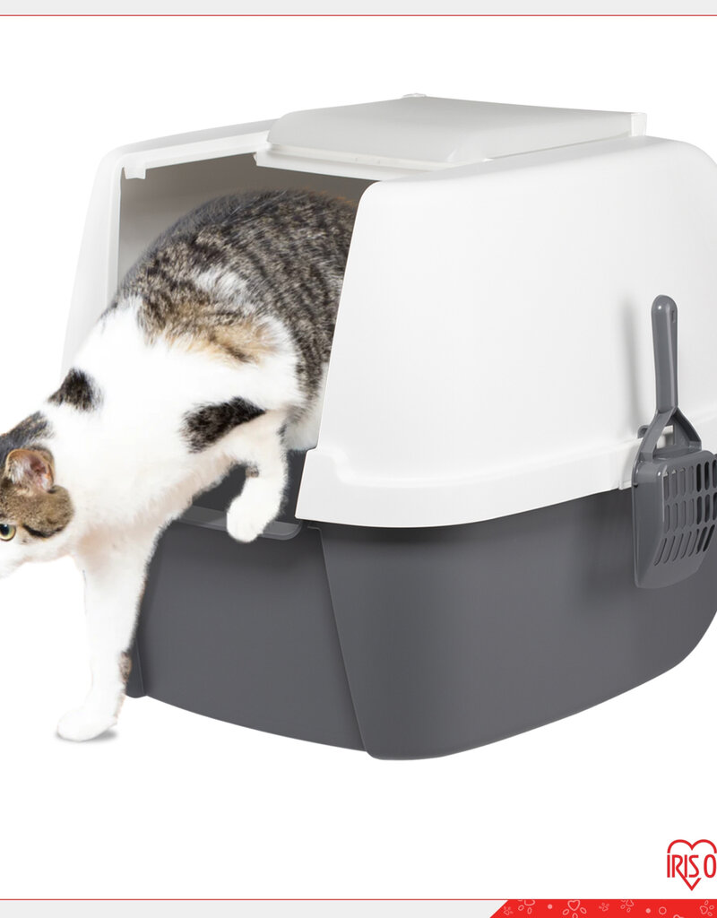 IRIS Kattentoilethuis met Schep XXL, Grey, CLH-17J