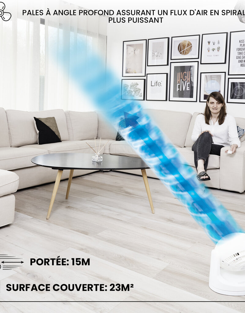 IRIS Stil, krachtige en draagbare tafelventilator, 23mÂ², PCF-MKC18, Wi