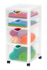 IRIS opslagtoren, plastic organizer, 4 mixlades, wit, DDDC-322