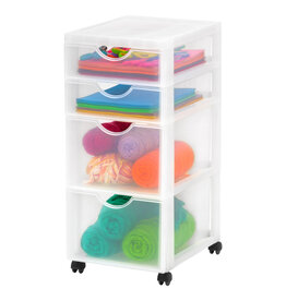 IRIS opslagtoren, plastic organizer, 4 mixlades, wit, DDDC-322