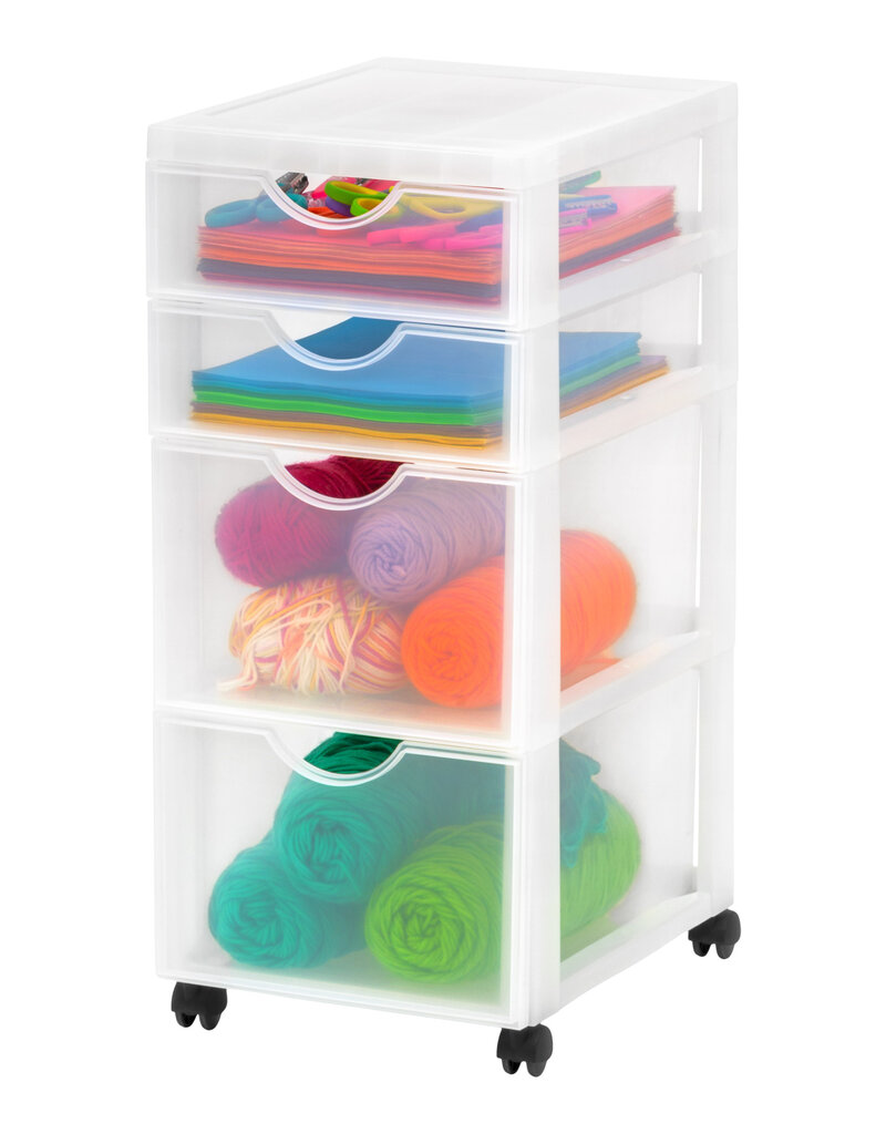 IRIS opslagtoren, plastic organizer, 4 mixlades, wit, DDDC-322