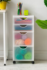 IRIS opslagtoren, plastic organizer, 4 mixlades, wit, DDDC-322