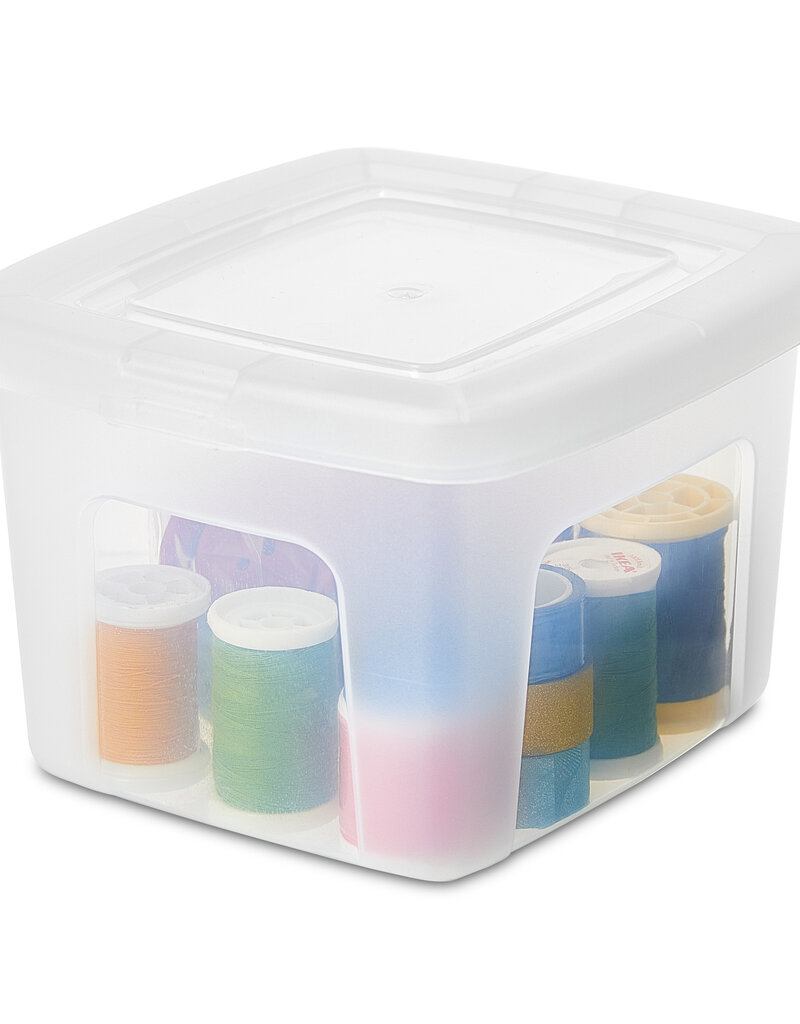 IRIS Kleine Multifunctionele Opbergdoos, 2L, Set van 10, Doorzichtig, MCB-2