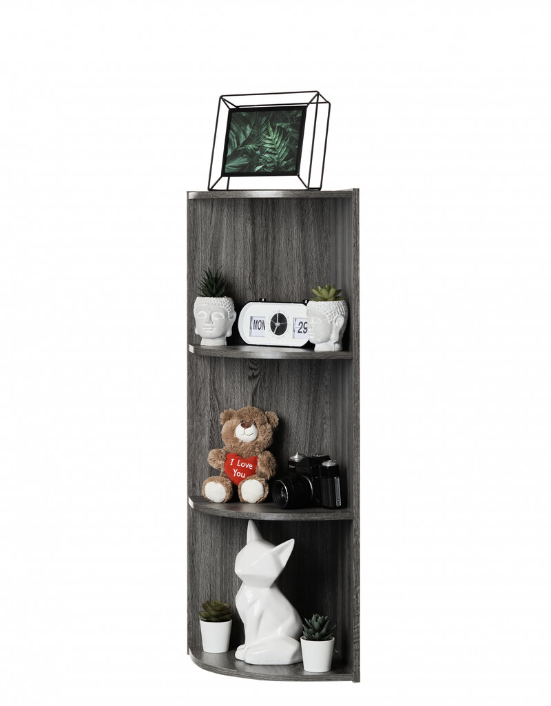 IRIS planken, boekenkast, occasionele meubels, hoekkast, CX-3C, grijs eikenhout, W29 x D28,8 x H88,1 cm