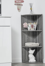 IRIS planken, boekenkast, occasionele meubels, hoekkast, CX-3C, grijs eikenhout, W29 x D28,8 x H88,1 cm