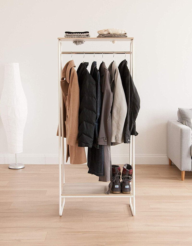 IRIS Kledingrek, Kledingkast, Kapstok, PI-B2, Wit, W40 x D64 x H151,2 cm