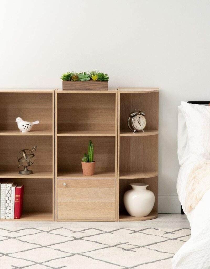 IRIS planken, boekenkast, occasionele meubels, hoekkast, CX-3C, lichtbruin, W29 x D28,8 x H88,1 cm