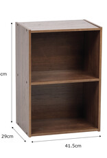 IRIS Planken, Boekenkast, Occasionele Meubels, CX-2, Bruin, W29 x D41,4 x H59,2 cm