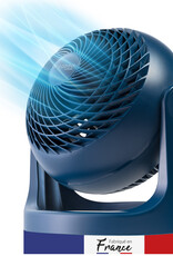 IRIS stille en krachtige tafelventilator Made in France, 23mÂ², PCF-HE18, blau