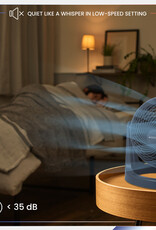 IRIS stille en krachtige tafelventilator Made in France, 23mÂ², PCF-HE18, blau