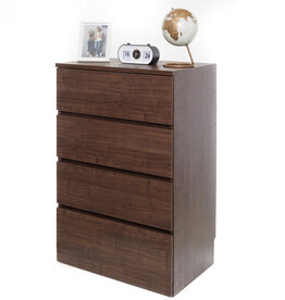 IRIS chest of drawers, sideboard, furniture, multifunctional chest of drawers, 4 drawers, WCH 590 - Brown, W39 x D59 x H88 cm