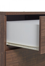 IRIS ladekast, dressoir, meubels, multifunctionele ladekast, 4 lades, WCH 590 - Bruin, W39 x D59 x H88 cm