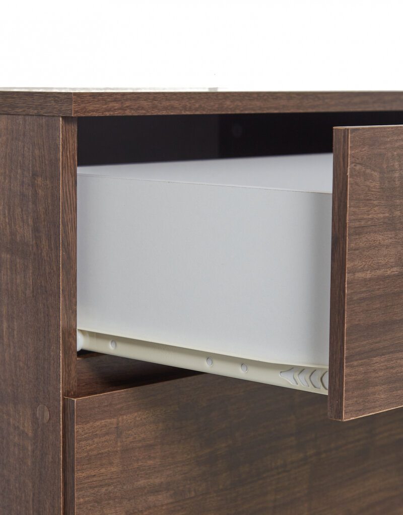 IRIS ladekast, dressoir, meubels, multifunctionele ladekast, 4 lades, WCH 590 - Bruin, W39 x D59 x H88 cm