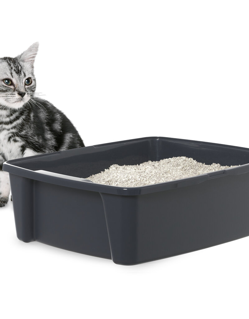 IRIS kattenbak, toilet, voor katten, kittens, konijnen, makkelijk schoon, plastic, CLH-12 bodysuit, grijs