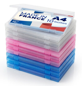 IRIS Documentenopbergdoos, Set van 10, Multicolor, Capaciteit 150 A4-vellen elk, PJC-A4