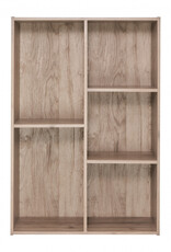 IRIS boekenkast, 5-compartiment plank, boekenkast, CX-23C, Ash Brown, W60 x D29 x H8,79 cm
