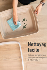 IRIS kattenbak, beige, makkelijk schoon, anti-lek randen, CLH-12S