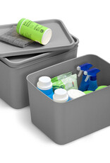 IRIS Plastic inloopdozen, 22L, Set van 3, grijs, SNL-MD