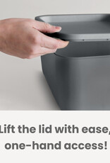 IRIS Plastic inloopdozen, 22L, Set van 3, grijs, SNL-MD