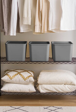 IRIS Plastic inloopdozen, 22L, Set van 3, grijs, SNL-MD