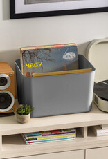 IRIS Plastic inloopdozen, 22L, Set van 3, grijs, SNL-MD