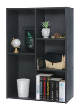 IRIS boekenkast, 5-compartiment plank, boekenkast, CX-23C, Black Oak, W29 x D60 x H87,9 cm