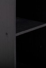 IRIS boekenkast, 5-compartiment plank, boekenkast, CX-23C, Black Oak, W29 x D60 x H87,9 cm