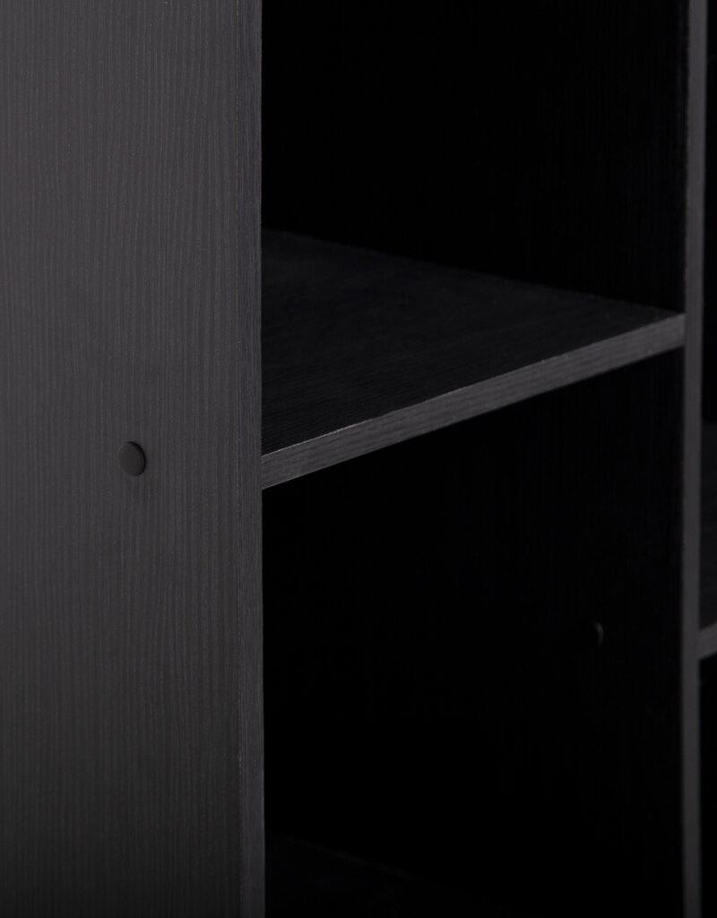 IRIS boekenkast, 5-compartiment plank, boekenkast, CX-23C, Black Oak, W29 x D60 x H87,9 cm