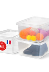 IRIS Multifunctionele Plastic Opbergdozen, 16L, 3-pack, Transparant, CNL-16E