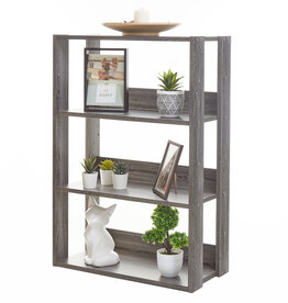 IRIS 4-laag opslagplank, verstelbaar, OWR-600, W29,3 x D60 x H87,9cm, grijs eiken