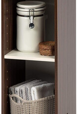 IRIS Opbergkast, boekenkast/ 2 modulaire planken, UB-6025, bruin, W29 x D24,7 x H59,4 cm