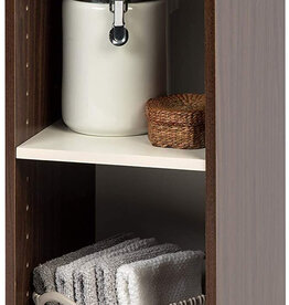 IRIS Opbergkast, boekenkast/ 2 modulaire planken, UB-6025, bruin, W29 x D24,7 x H59,4 cm