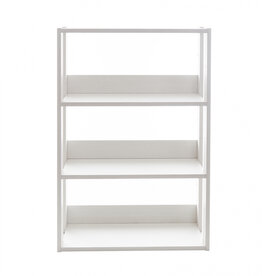 IRIS boekenkast, 3-laags opslagkast/verstelbare planken, OWR-600-wit eikenhout, W29,3 x D60 x H87,9 cm