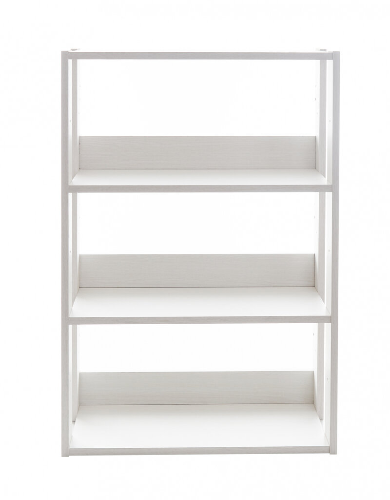 IRIS boekenkast, 3-laags opslagkast/verstelbare planken, OWR-600-wit eikenhout, W29,3 x D60 x H87,9 cm