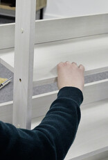 IRIS boekenkast, 3-laags opslagkast/verstelbare planken, OWR-600-wit eikenhout, W29,3 x D60 x H87,9 cm