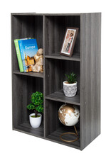 IRIS boekenkast, 5-compartiment plank, boekenkast, CX-23C, grijs eik, W29 x D60 x H87,9 cm