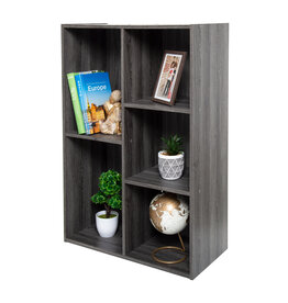 IRIS boekenkast, 5-compartiment plank, boekenkast, CX-23C, grijs eik, W29 x D60 x H87,9 cm