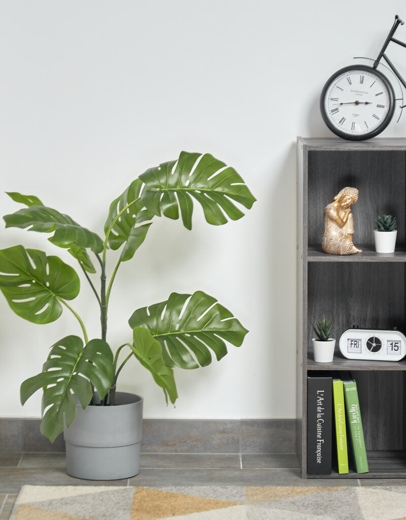 IRIS boekenkast, 5-compartiment plank, boekenkast, CX-23C, grijs eik, W29 x D60 x H87,9 cm