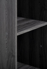 IRIS boekenkast, 5-compartiment plank, boekenkast, CX-23C, grijs eik, W29 x D60 x H87,9 cm