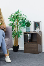 IRIS opbergboekenkast, kast met 2 deuren en 2 planken, MDB-2D, bruin, W29 x D36,6 x H49,4 cm