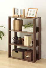 IRIS boekenkast, 3-laag opslagkast/verstelbare planken, OWR-600, bruin, W29,3 x D60 x H87,9 cm