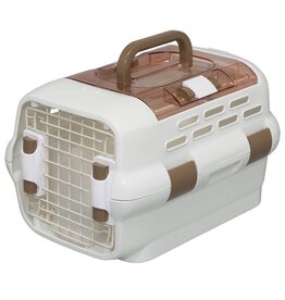 IRIS Carrier & Leash, Handle, Ventilation, for Cat, Dog, Rodent, PDPC-500, White