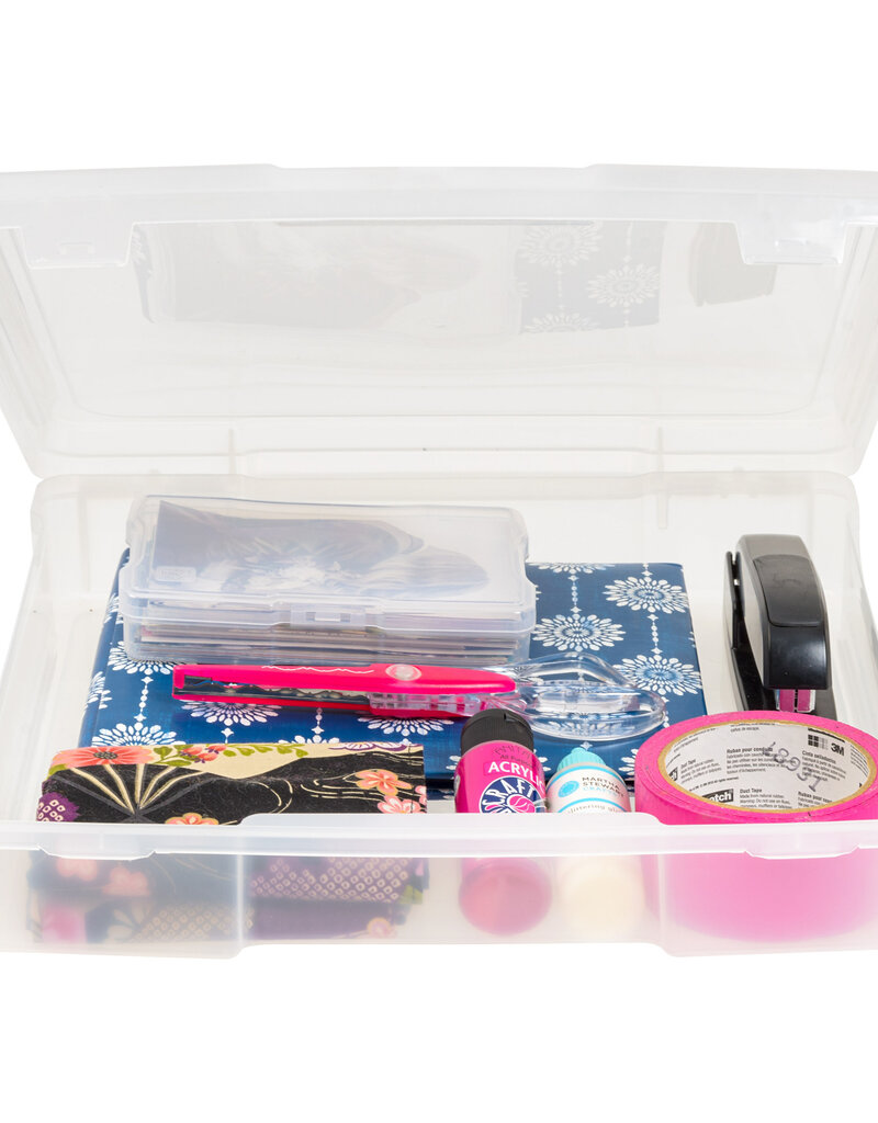 IRIS plastic opbergdoos met clip, 10L, doorzichtig, SBC-350E