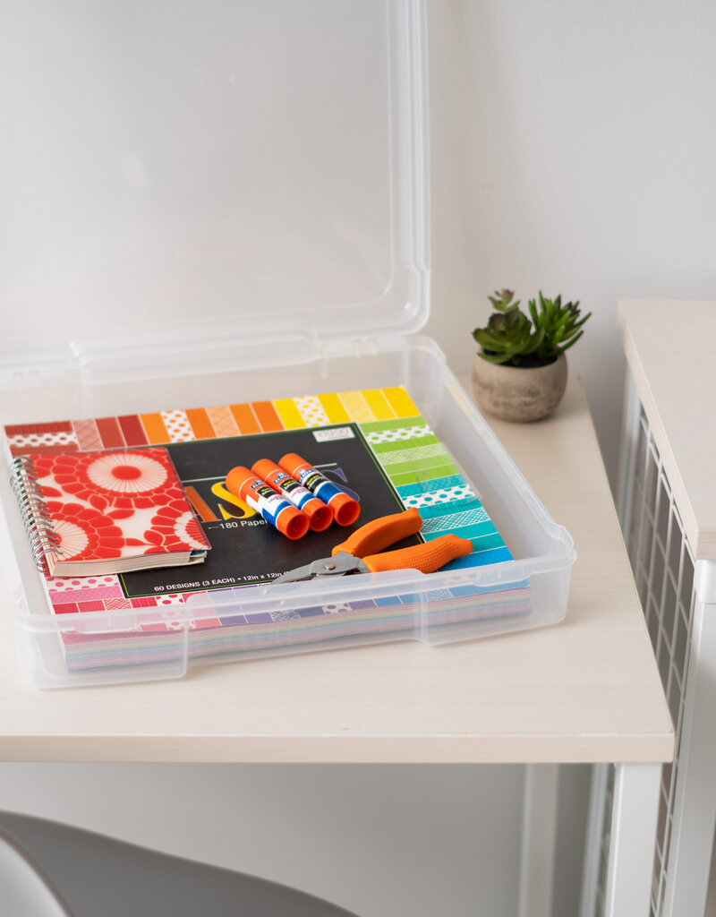 IRIS plastic opbergdoos met clip, 10L, doorzichtig, SBC-350E