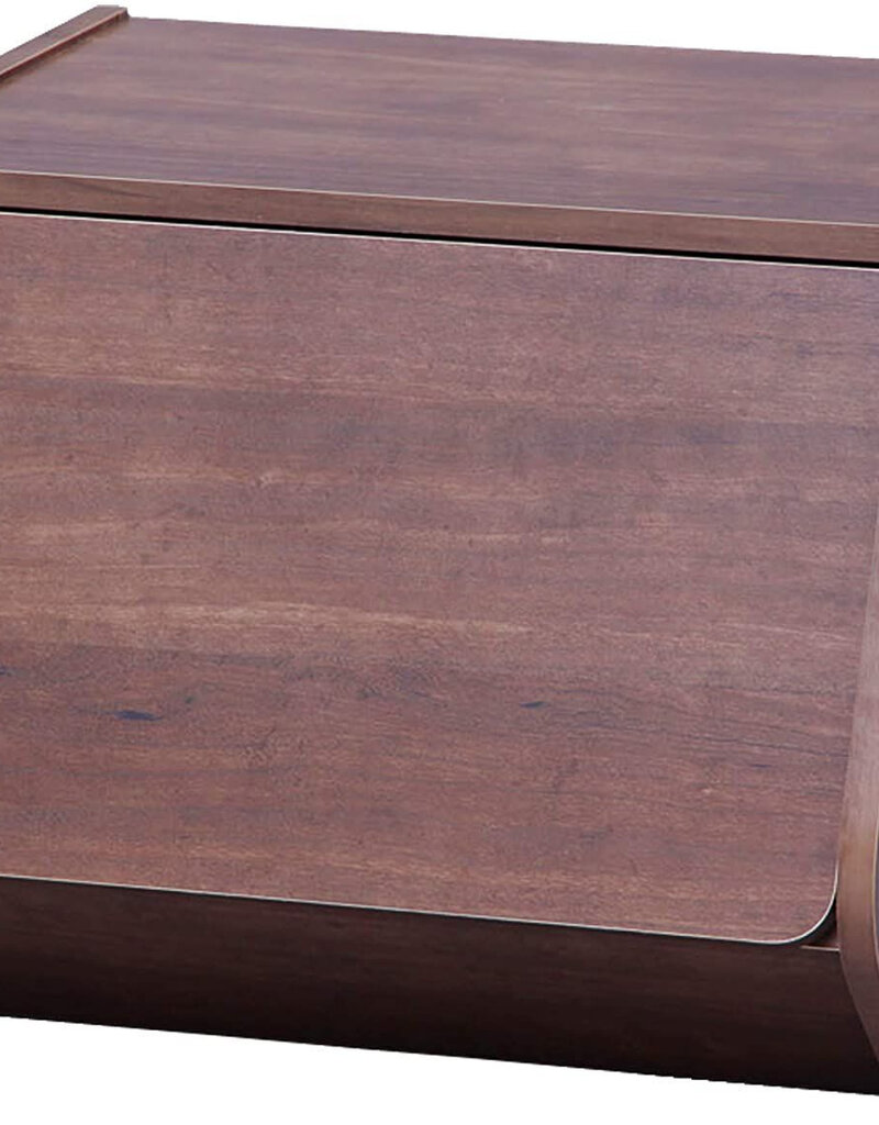 IRIS plank, opbergdoos, occasionele kast, 1 deur, stapelbaar, STB-400D, bruin, W38,8 x D40 x H30,5 cm