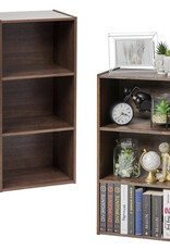 IRIS opslagplank, set van 2 opslagunits, boekenkast, CX-3, bruin