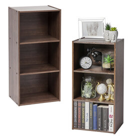 IRIS opslagplank, set van 2 opslagunits, boekenkast, CX-3, bruin